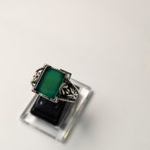 King's Emerald Silver Ring